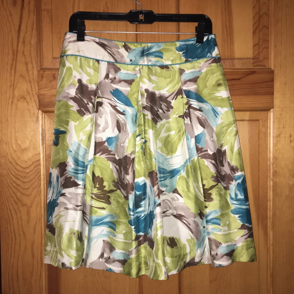 Talbots Silk Floral Skirt